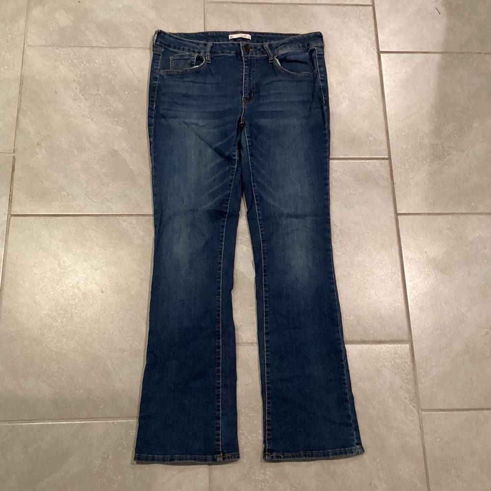 SO Women's  Bootcut Low rise Jeans in Deep Blue